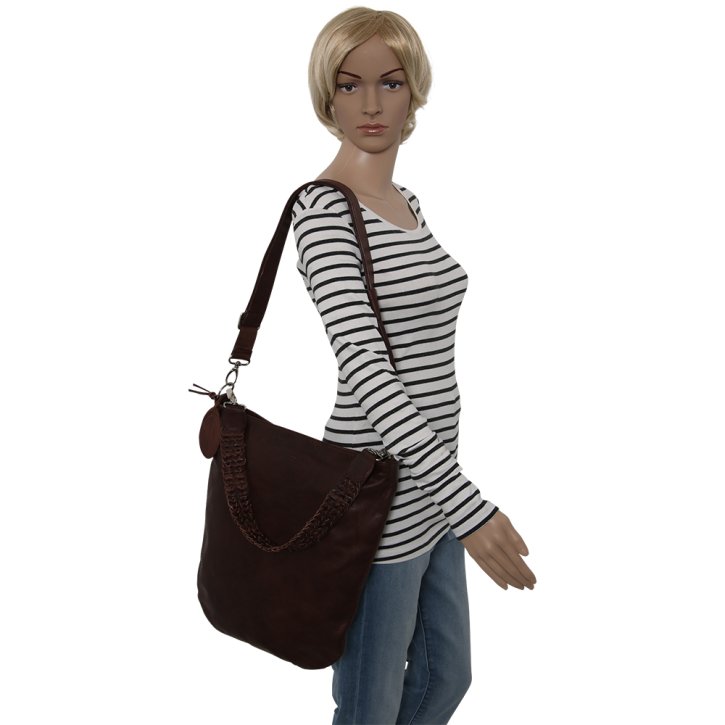 Saccoo Rosa Umhängetasche brown