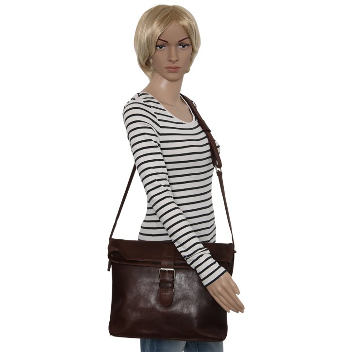 Saccoo Antonio L  Schultertasche brown