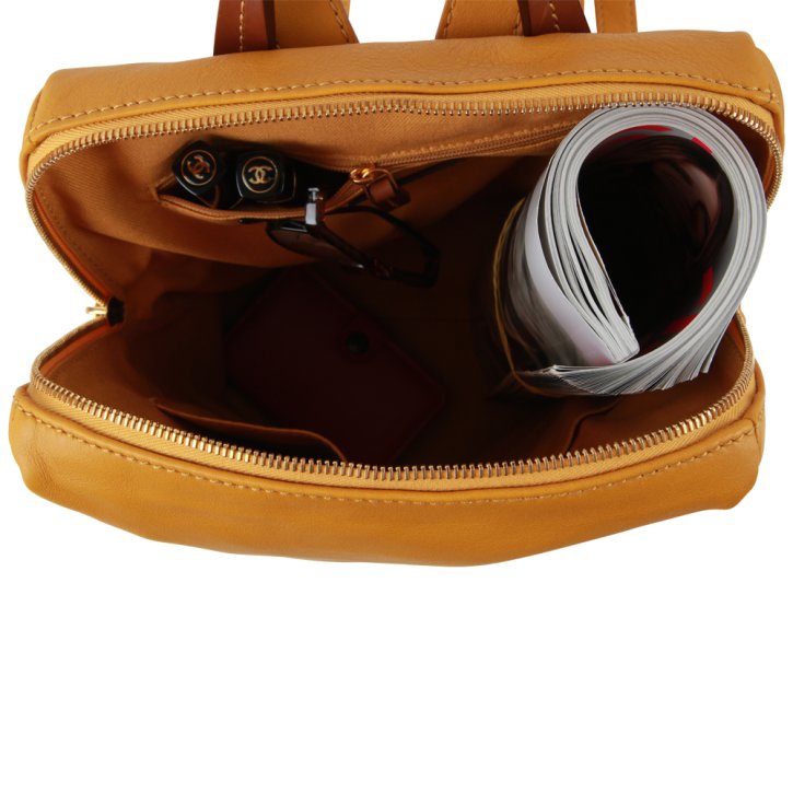 the bridge Rucksack Feinleder gelb