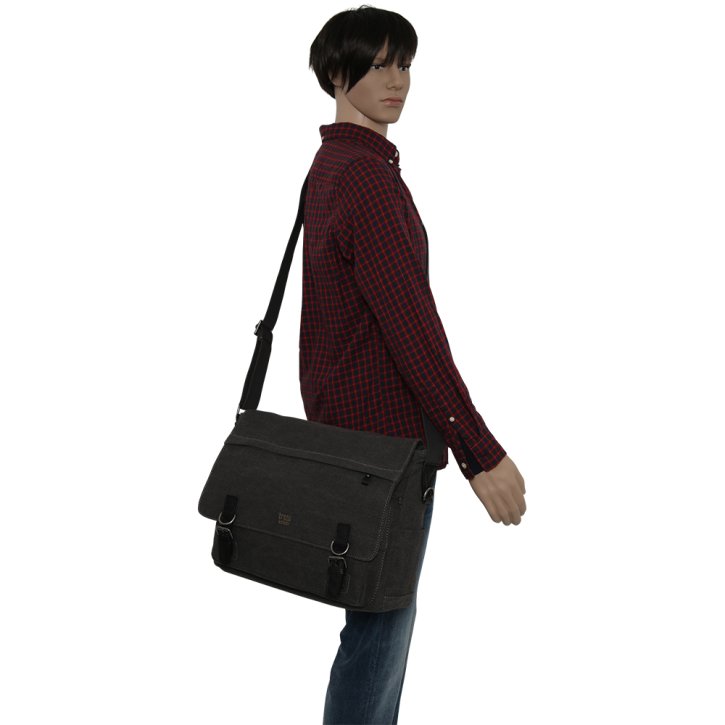 Troop London Messengerbag Laptop  Canvas black