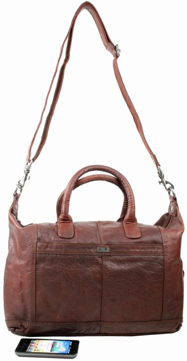 Spikes & Sparrow Große Henkeltasche brandy