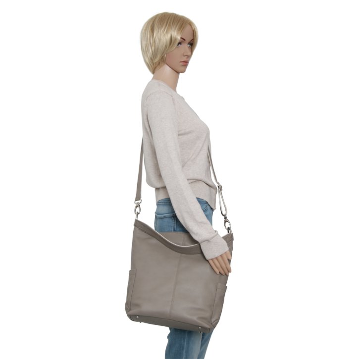 Augenthaler & Heberer MERIVA Schultertasche cemento/avorio