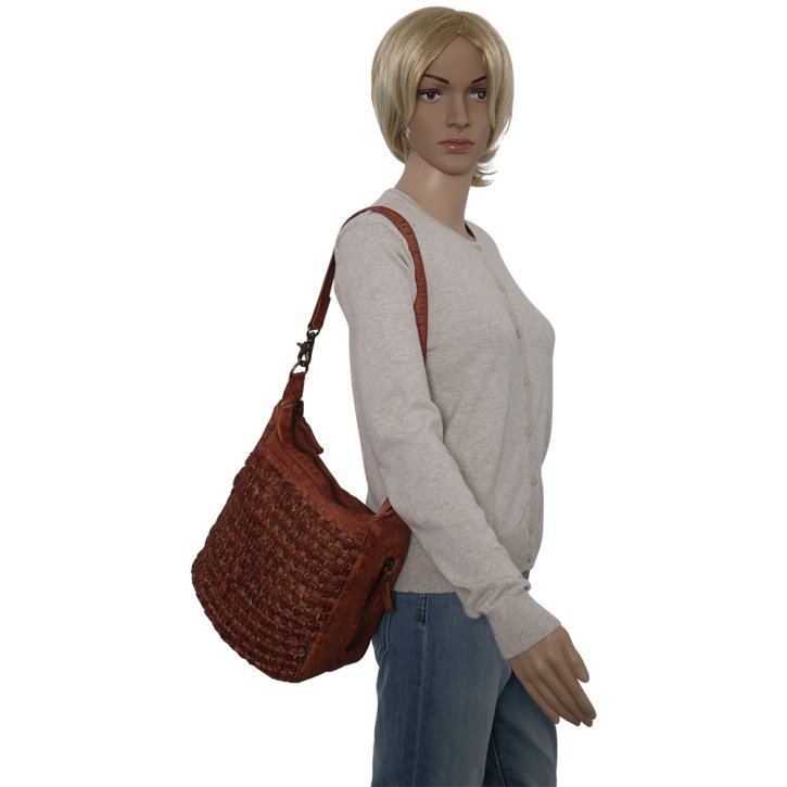 DEPECHE Schultertasche cognac