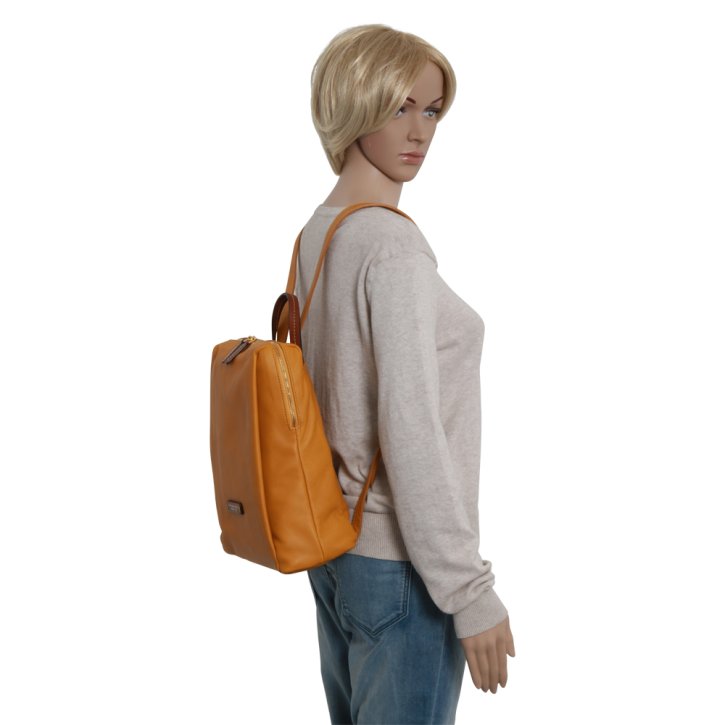 the bridge Rucksack Feinleder gelb