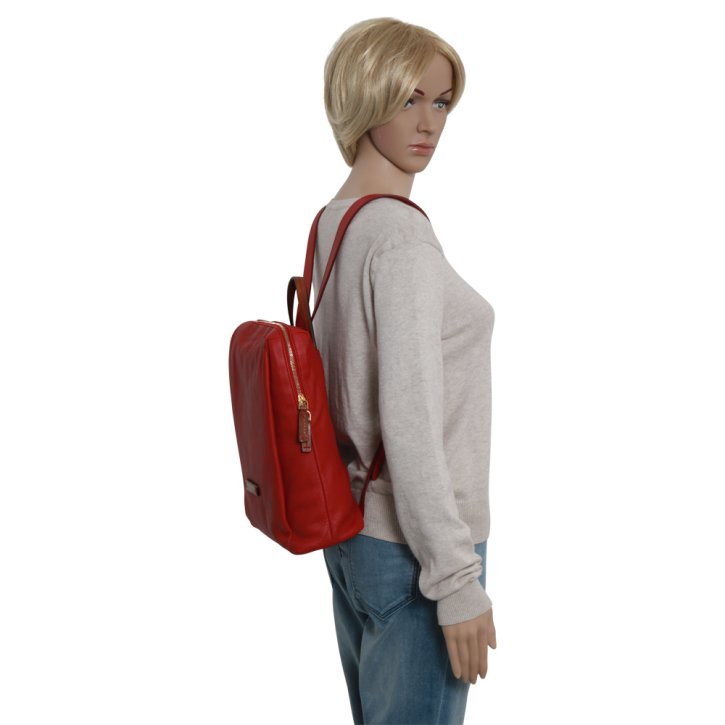 the bridge Rucksack Feinleder kaminrot