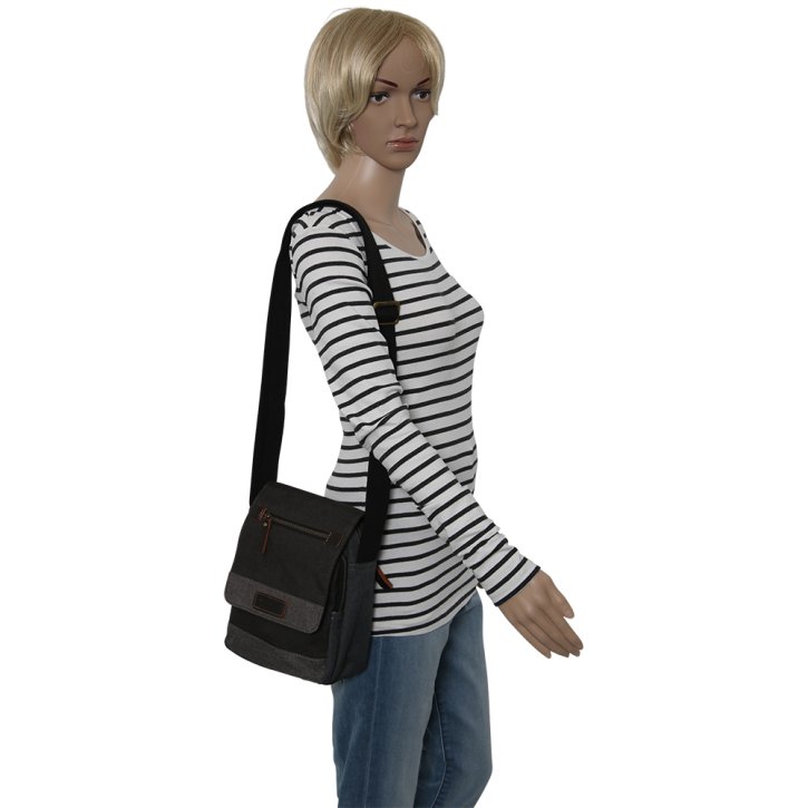 Troop London Across Body Bag  Canvas grey