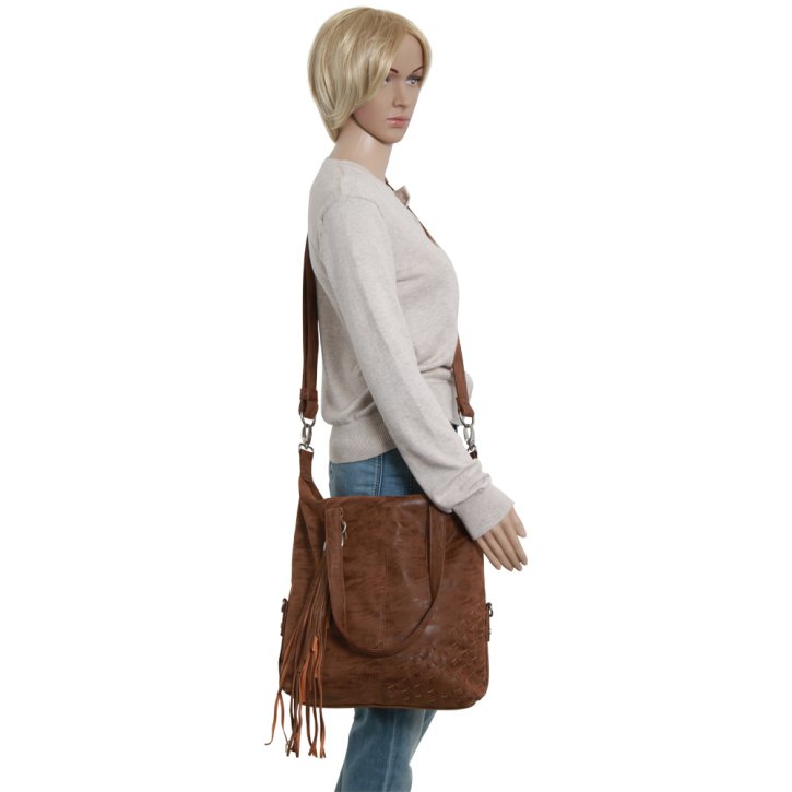 ZWEI Conny 12 Schultertasche kamel