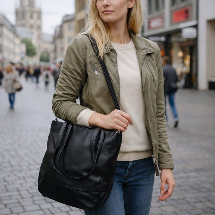 Aunts & Uncles Carambola Shopper jet black