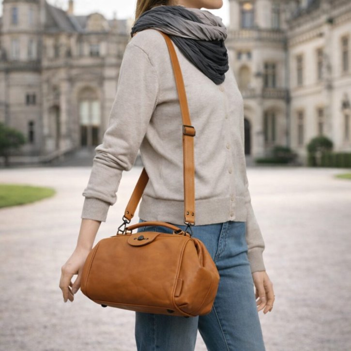 Aunts & Uncles Mrs. Custard Pie Bügel-Handtasche satin brass