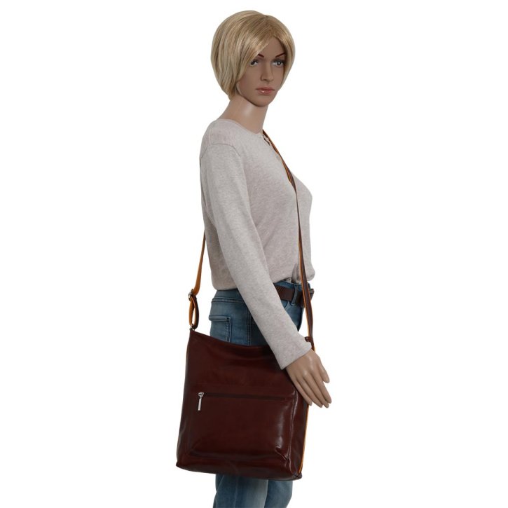 Augenthaler & Heberer CHARITEN Beuteltasche castagna/zafferano