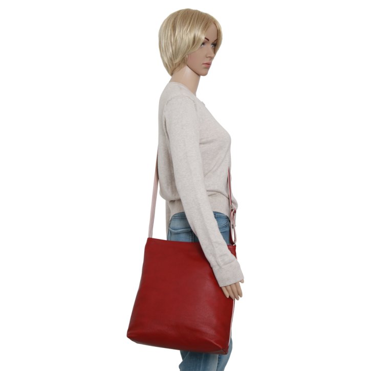 Augenthaler & Heberer MERIVA Schultertasche rubino/cipria