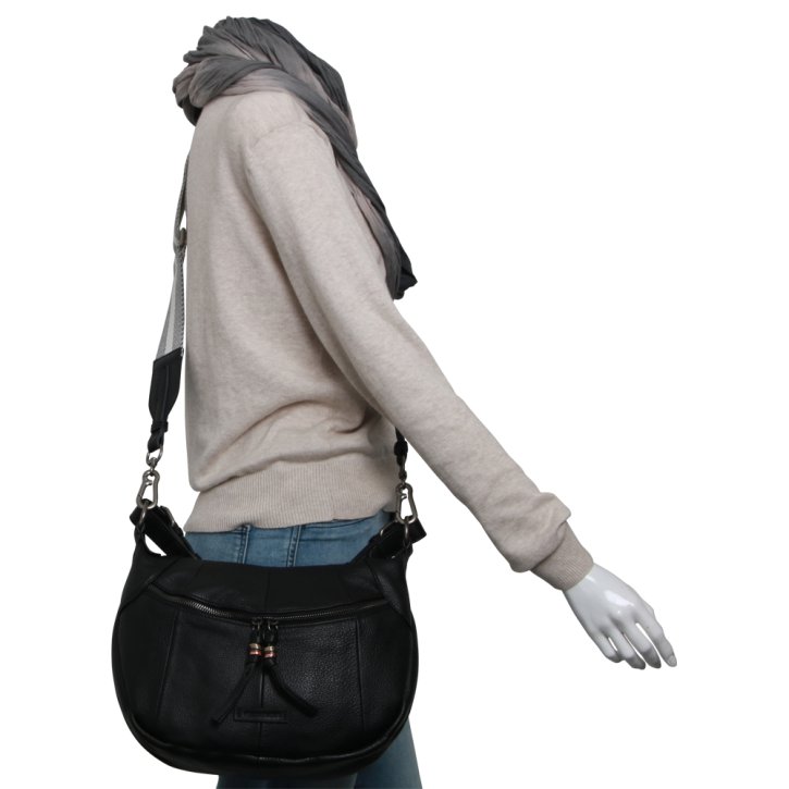 FredsBruder Pruvia small Hobo Bag black