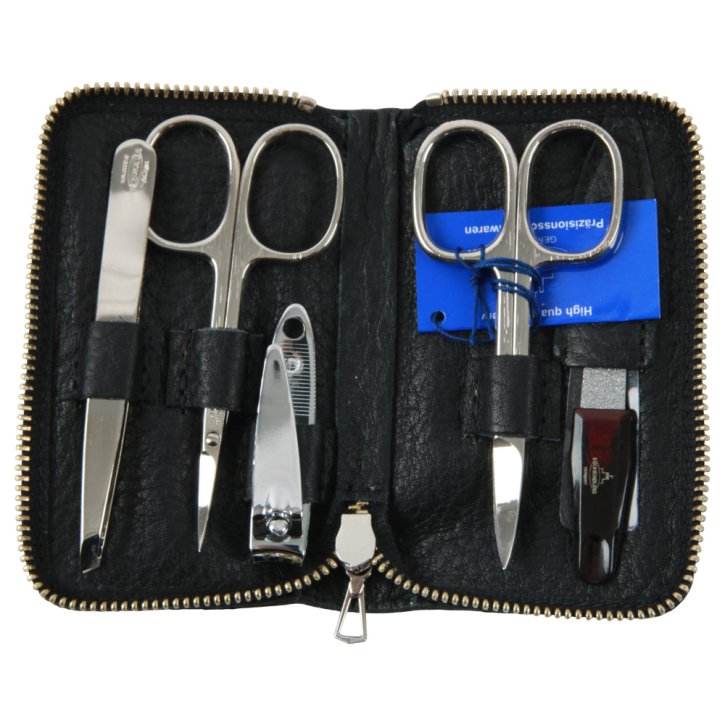 HAMMANN Maniküretui schwarz chervo Kalbleder Eschenburg ni.