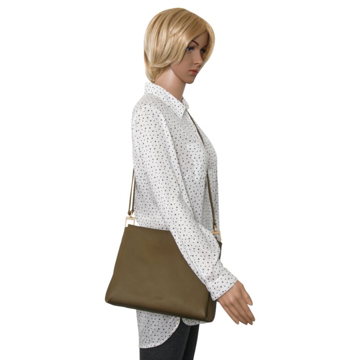 Bree PURE 4 Schultertasche olive