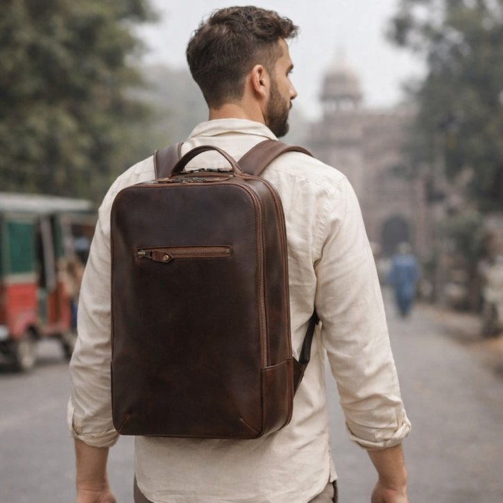 BUCKLE & SEAM Leon Rucksack braun/dots