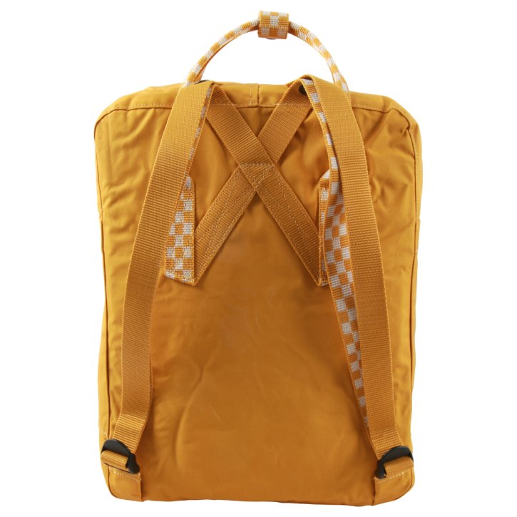 FJÄLLRÄVEN KANKEN Rucksack ochre-chess pattern