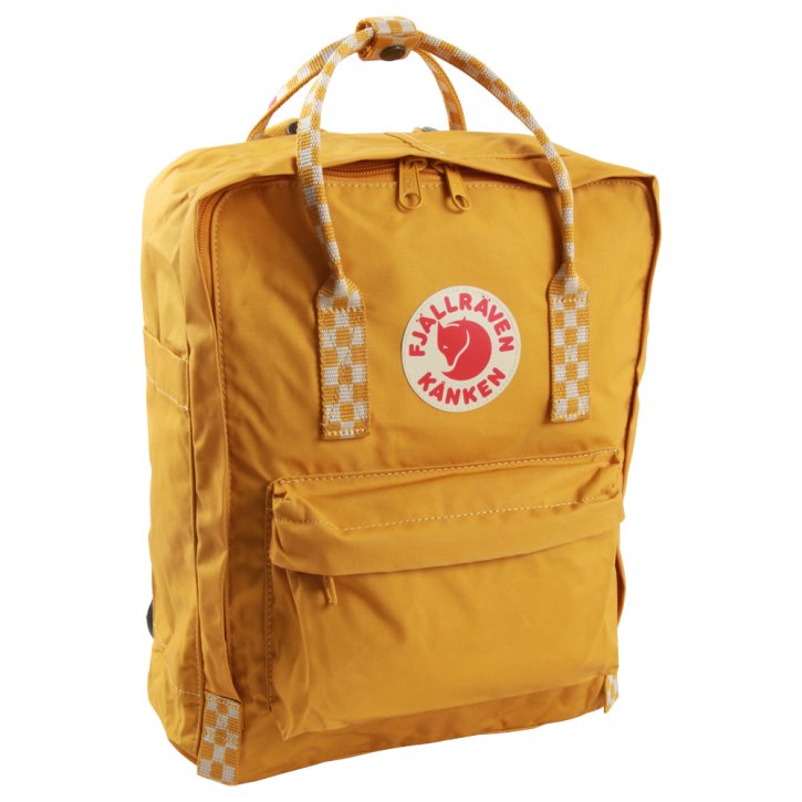 FJÄLLRÄVEN KANKEN Rucksack ochre-chess pattern