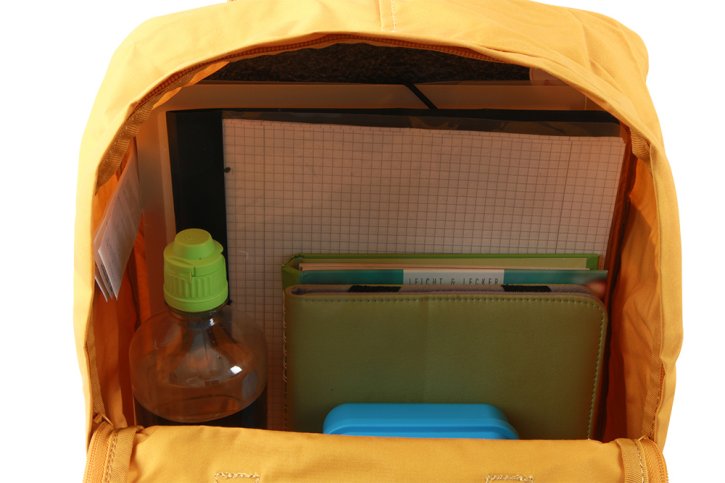 FJÄLLRÄVEN KANKEN Rucksack ochre-chess pattern