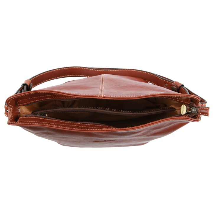 Gianni Conti Schultertasche tan/cognac