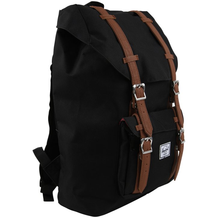 HERSCHEL LITTLE AMERICA MID Rucksack black/tan