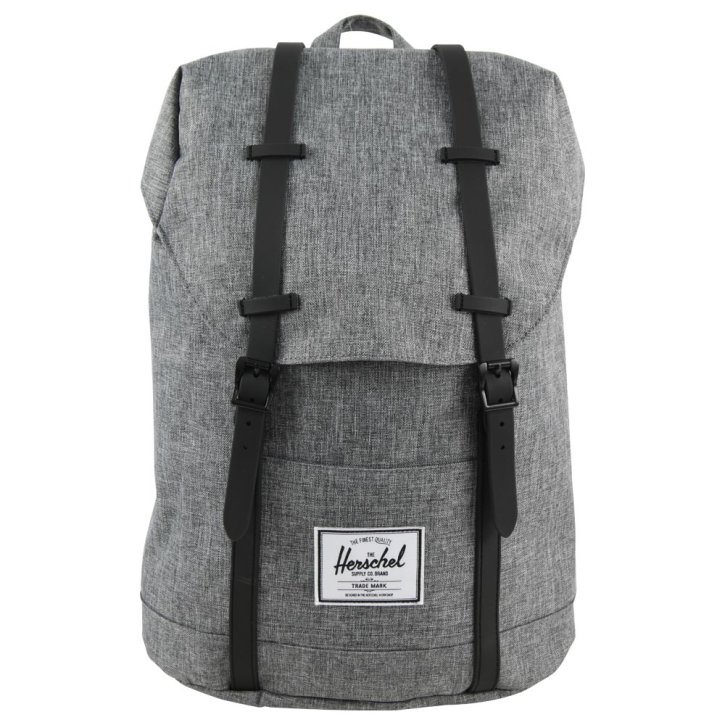 RETREAT Rucksack crosshatch/black