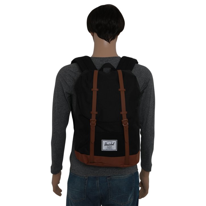 HERSCHEL RETREAT Rucksack black/saddle brown