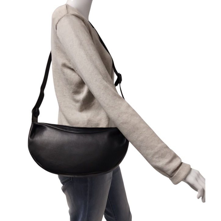 Aunts & Uncles Crocus halfmoon bag S jet black