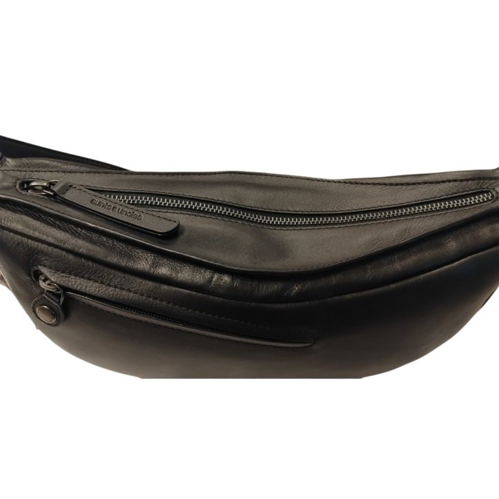 Aunts & Uncles Crocus halfmoon bag S jet black