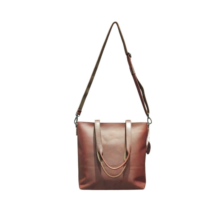 Saccoo Compras Schultertasche chestnut