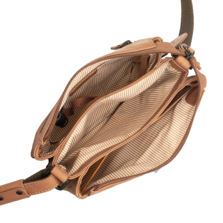 Saccoo Tre Schultertasche cognac