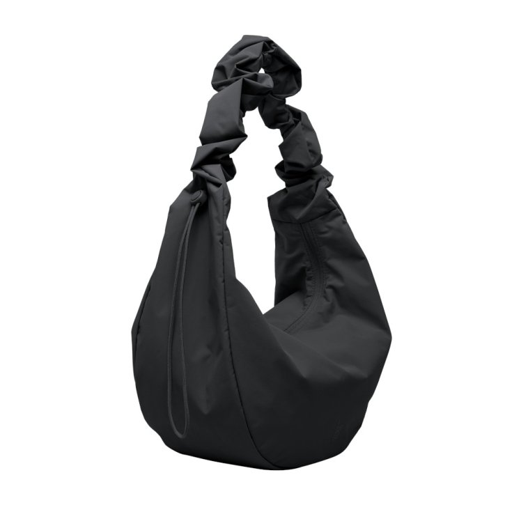 GOTBAG. Moon Bag Ruffle large monochrome black