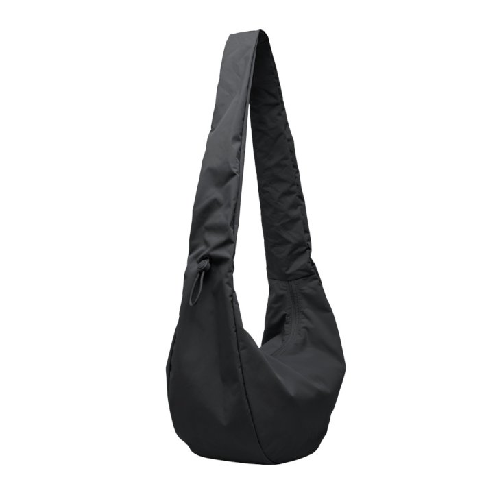GOTBAG. Moon Bag Ruffle large monochrome black