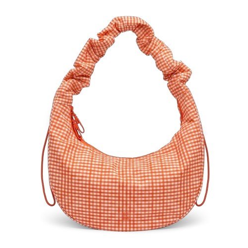 GOTBAG. Moon Bag Ruffle vichy hot coral