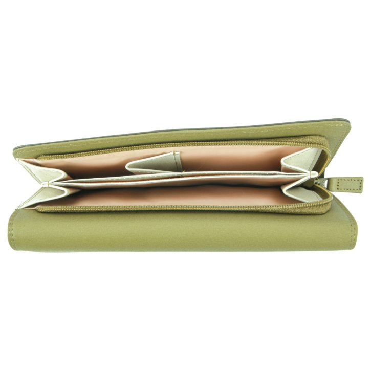 mywalit Tri-fold Zip Damenbörse olive
