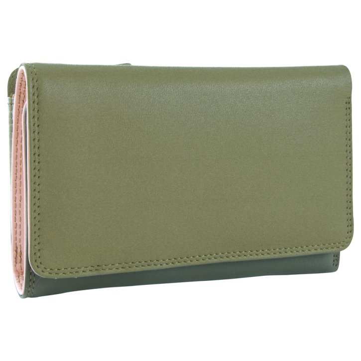 mywalit Medium Tri-fold Zip Damenbörse olive