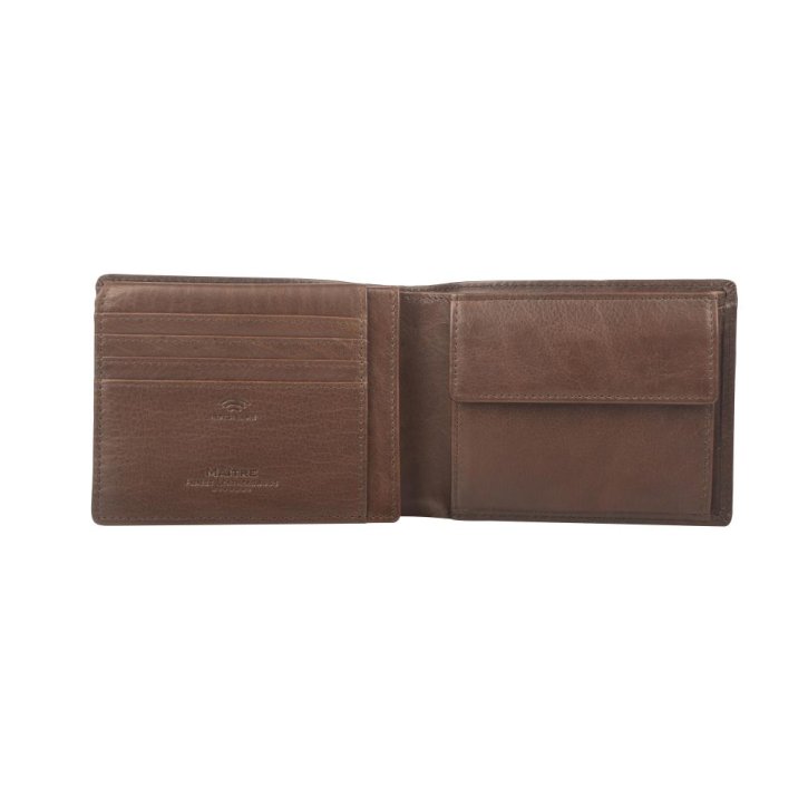MAITRE Grumbach Galbert QF billfold Börse dark brown