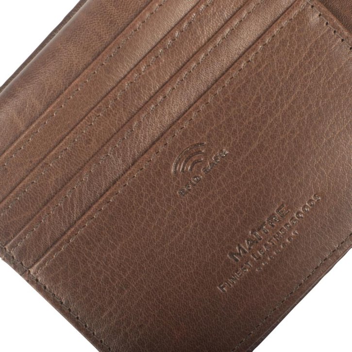 MAITRE Grumbach Galbert QF billfold Börse dark brown