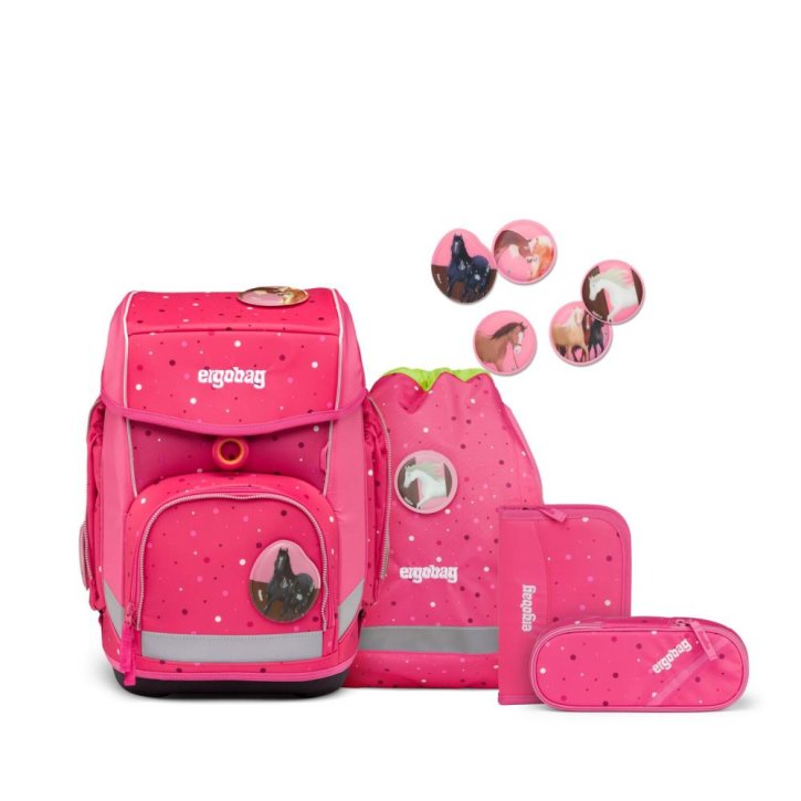 Ergobag Cubo Schulranzen-Set Urlaub auf dem ReitBärhof