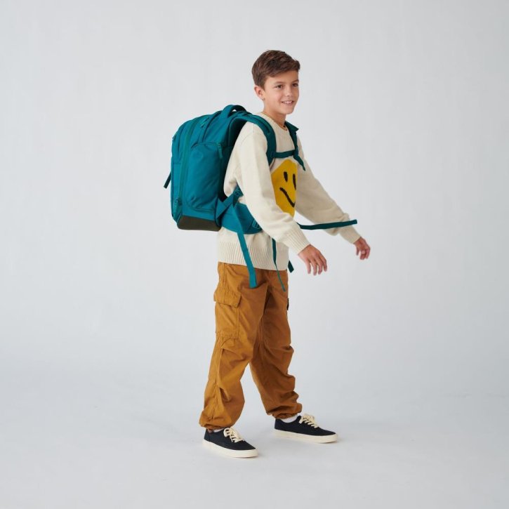 Satch Pack Schulrucksack deep petrol