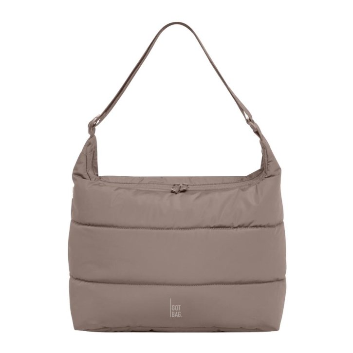 GOTBAG. Puffer Square Bag Large monochrome oyster