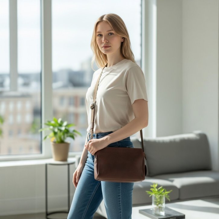 Saccoo Arica Schultertasche chestnut