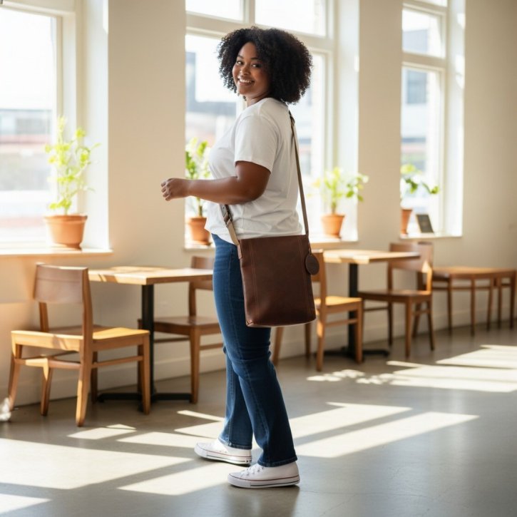 Saccoo Badajo Schultertasche chestnut