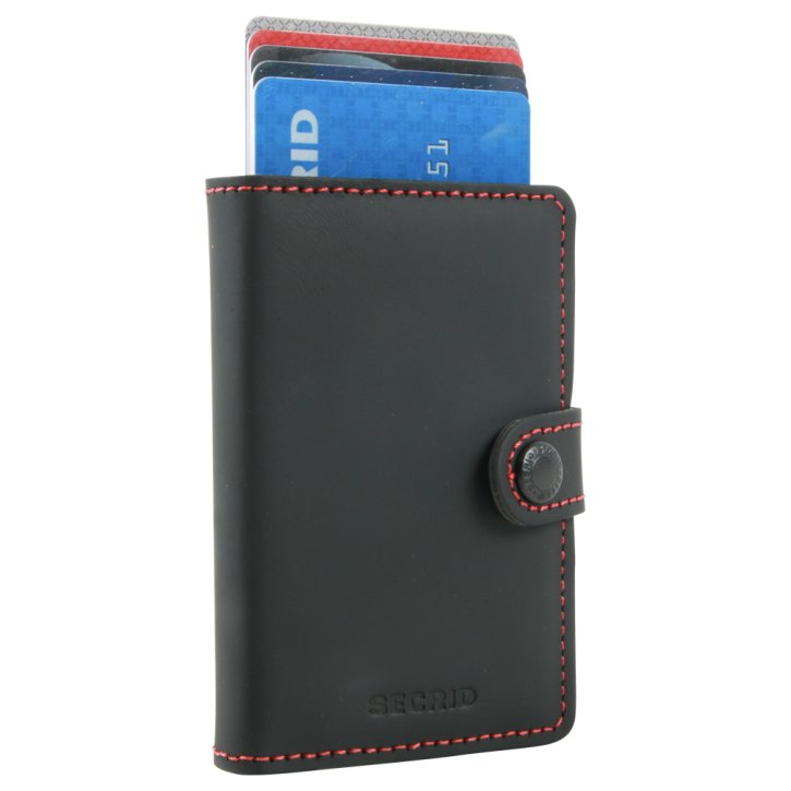 Secrid Miniwallet matte black & red