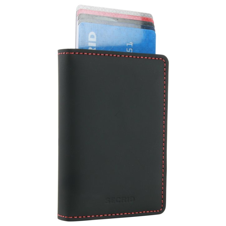 Secrid Slimwallet matte black & red