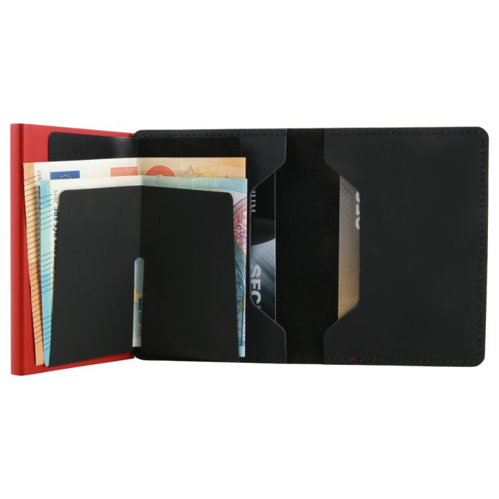 Secrid Slimwallet matte black & red