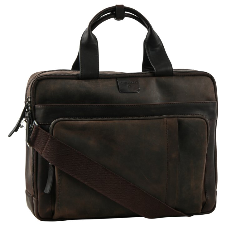 Strellson brick lane charles briefbag dark brown
