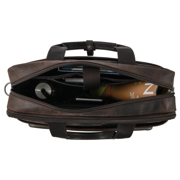 Strellson brick lane charles briefbag dark brown