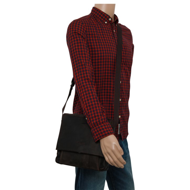 Strellson brick lane jeremy shoulderbag dark brown