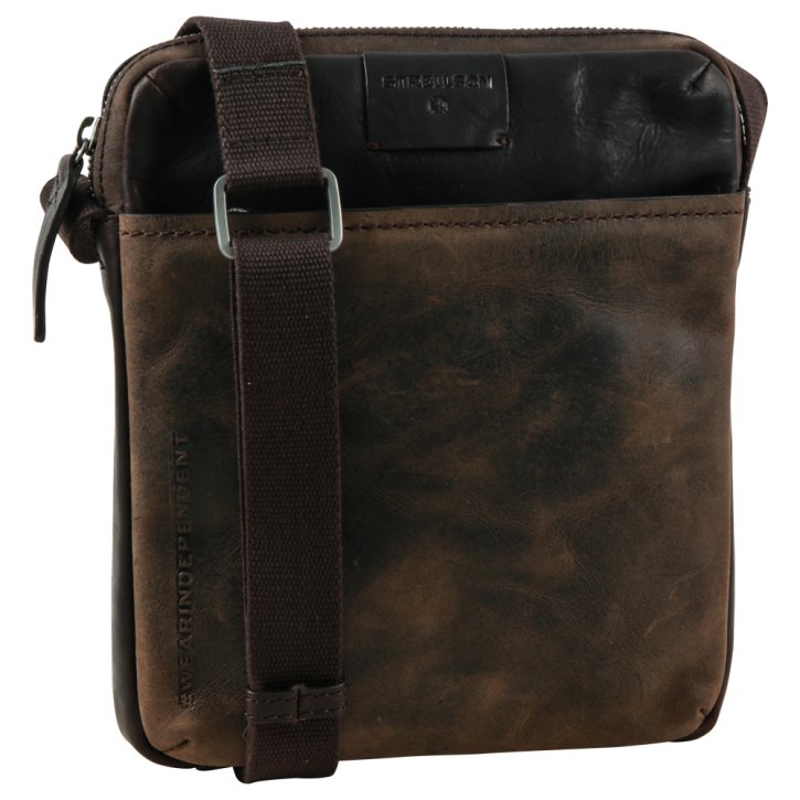 brick lane marcus shoulderbag dark brown