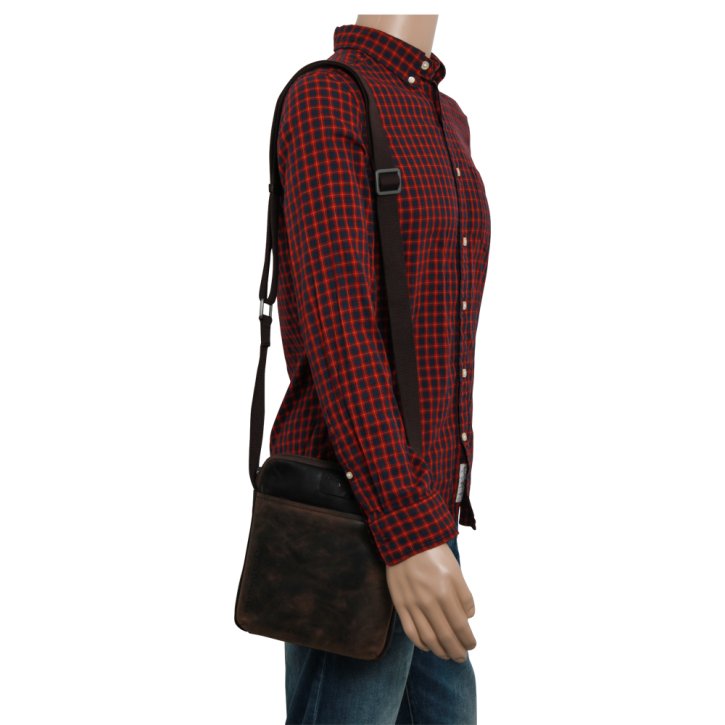 Strellson brick lane marcus shoulderbag dark brown